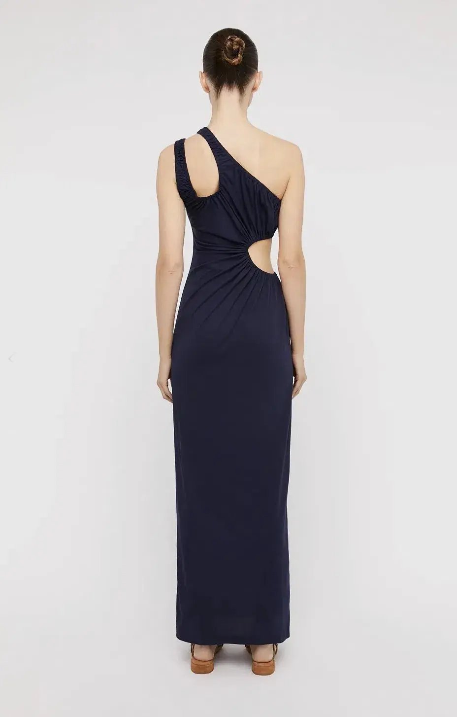 Scanlan Theodore Mercerised Cotton Dress Navy Size 10 photo 2