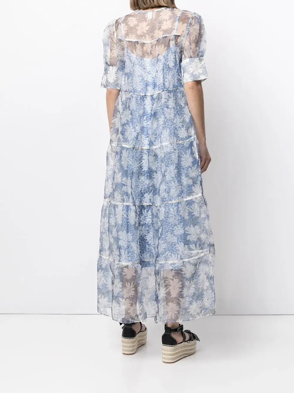 Sir the Label Anais Puff-Sleeve Maxi Dress in Blue Floral Size 3 / AU 12 photo 2