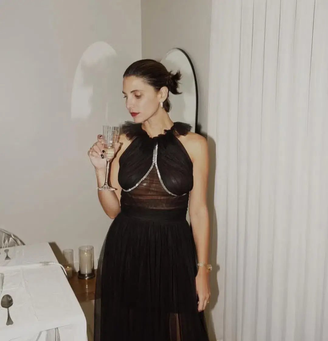 Rachel Gilbert Lou Gown Black Size AU 12 photo 4