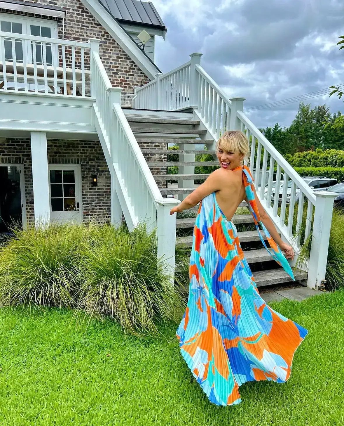 Lidee Opera Gown in Capri Orange Size 8 photo 4