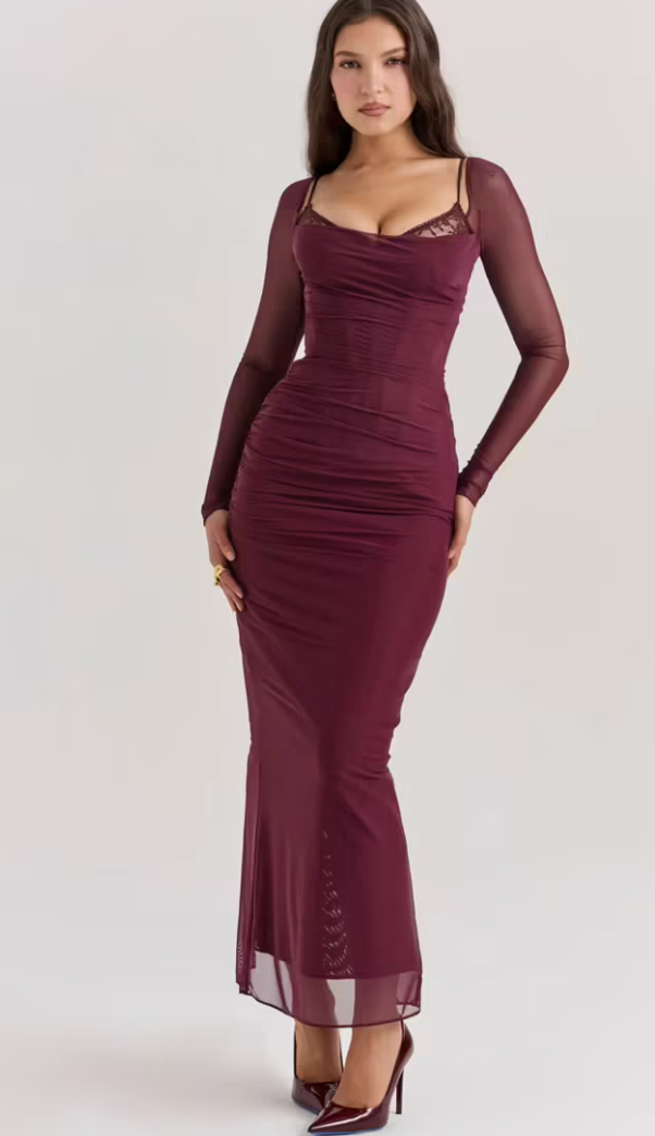 KATARINA MAXI DRESS BY HOUSE OF CB RED photo 2