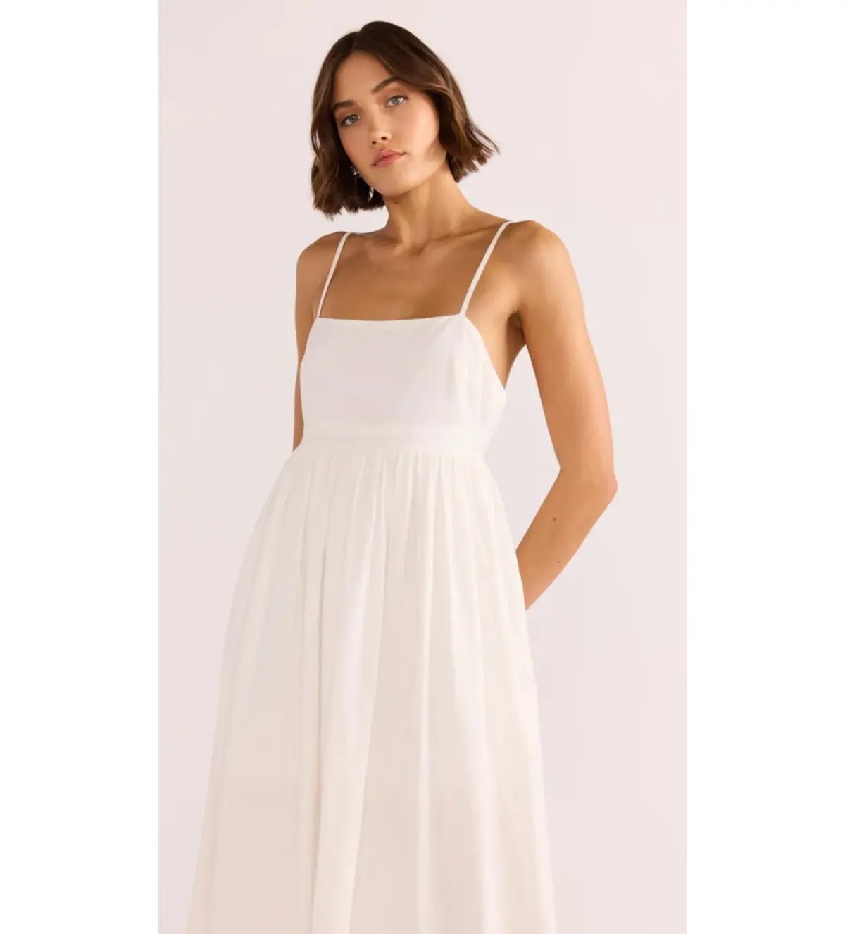 Minkpink Isadora Embroidered Midi Dress White Size 6 photo 4