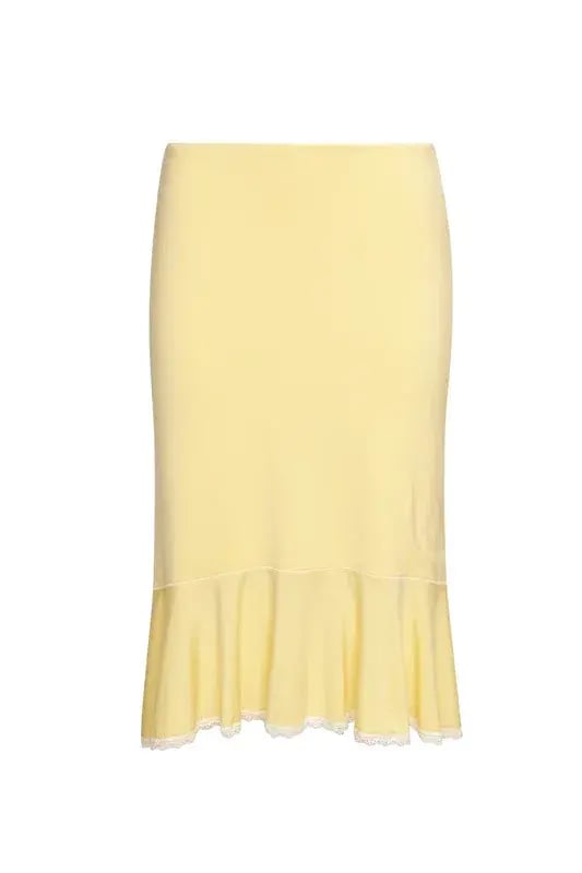 Danielle Guizio Dainty Lace Set Yellow Size 8 photo 4