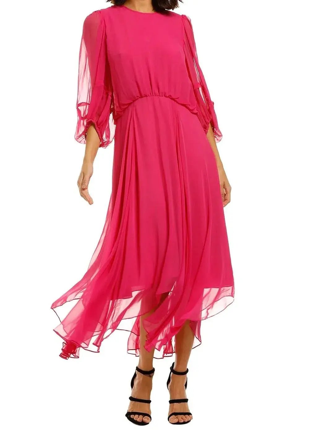 Camilla and Marc Dylan Midi Dress in Hot Pink Size 8 photo 8