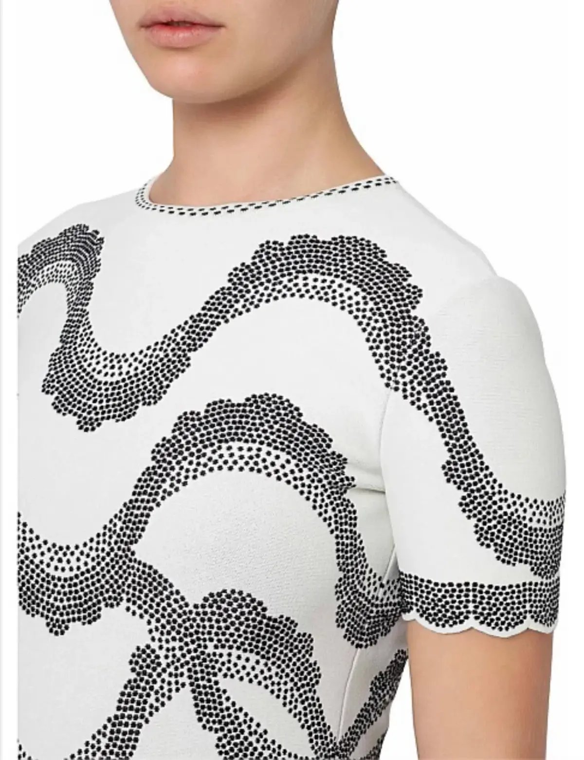 Alexander McQueen Knit Jacquard Short Sleeve Bodycon Dress S / AU 10 photo 4