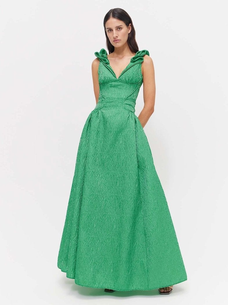 Rachel Gilbert Celia Gown Green photo 4