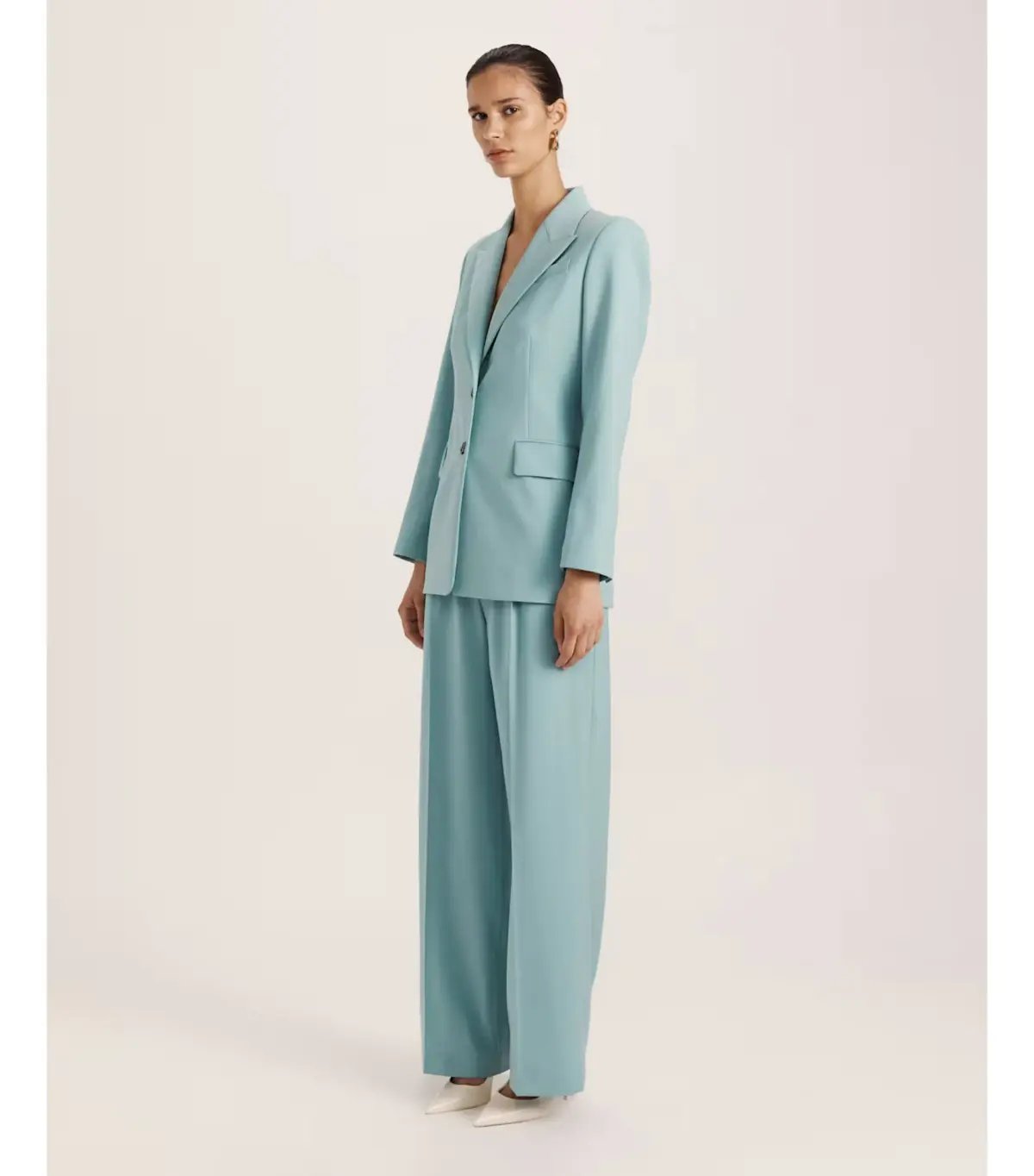 Saba Suki Classic Wool Blazer in Seafoam Size AU 12 photo 2