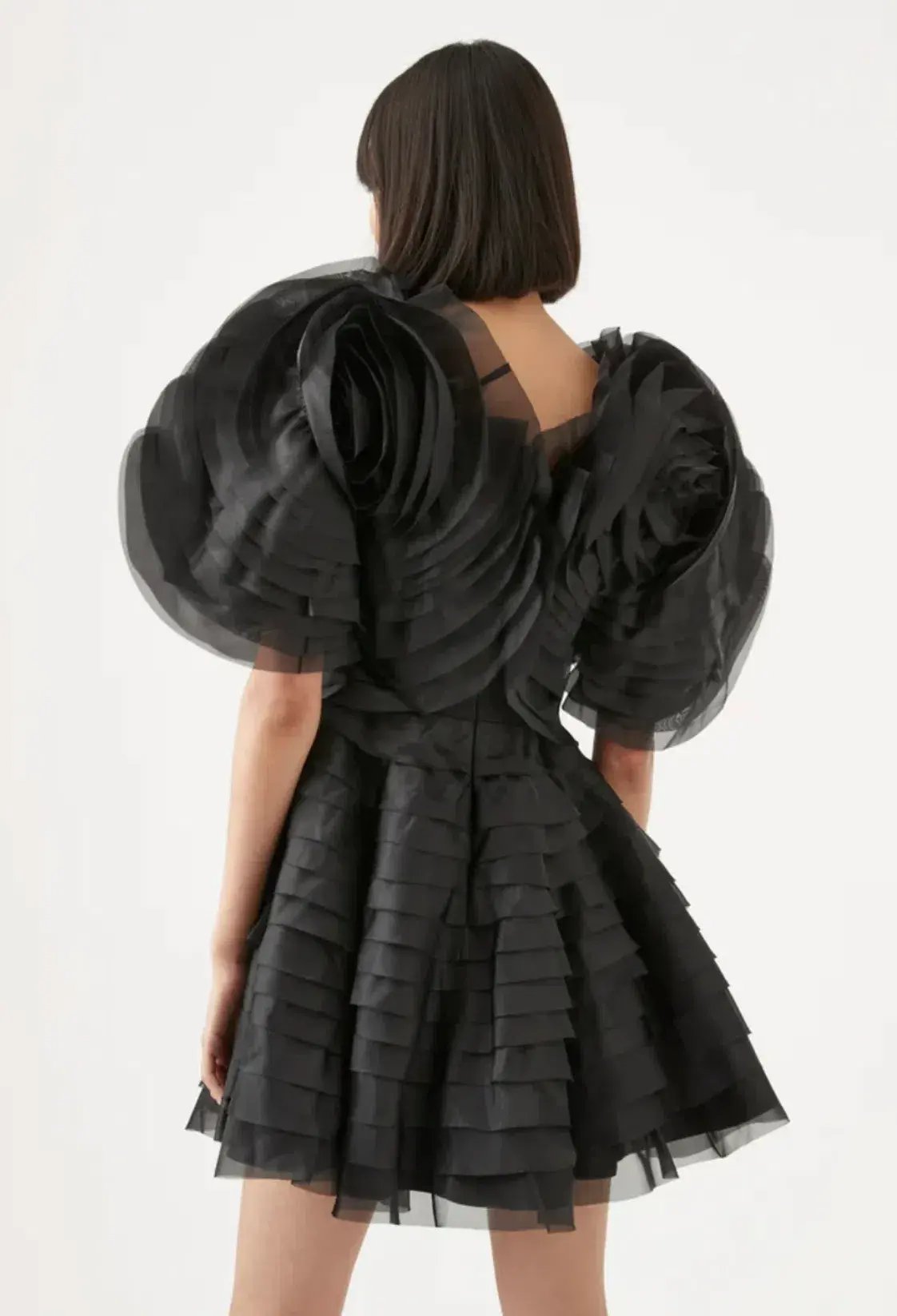 Aje Amour Ruffle Mini Dress Black Size 8 / S photo 3