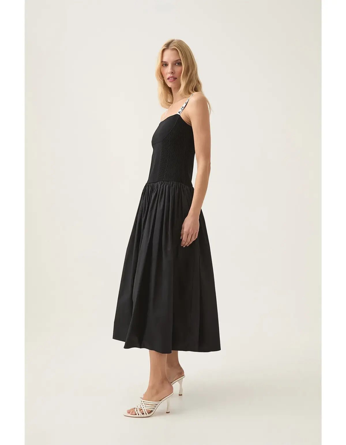 Aje Leana Knit Midi Dress in Black Size M / AU 10 photo 2