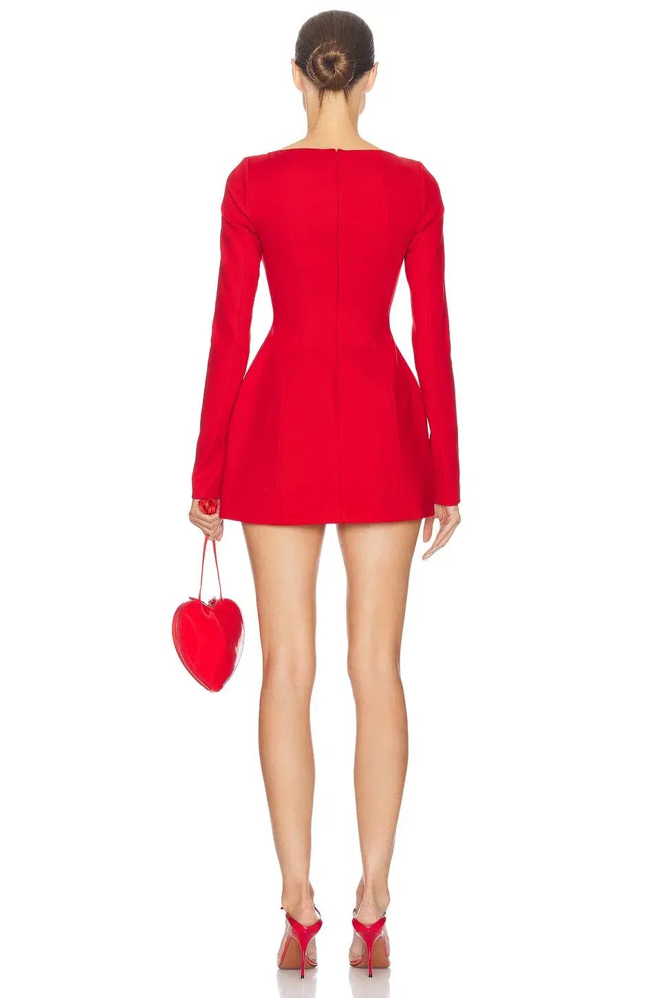 Helsa The Parasol Mini Dress in Lipstick Red Size XXS / AU 4 photo 3