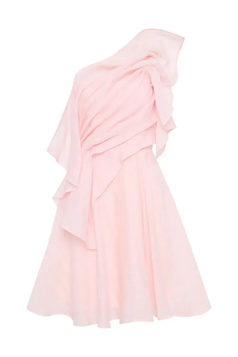 Aje Genesis Mini Dress in Soft Pink Size 6 photo 3