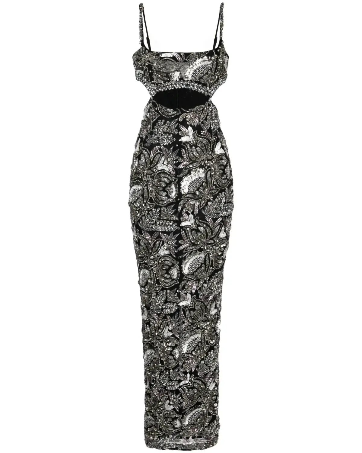 Rachel Gilbert Piper Embellished Gown Black/Silver Size AU 8 photo 4
