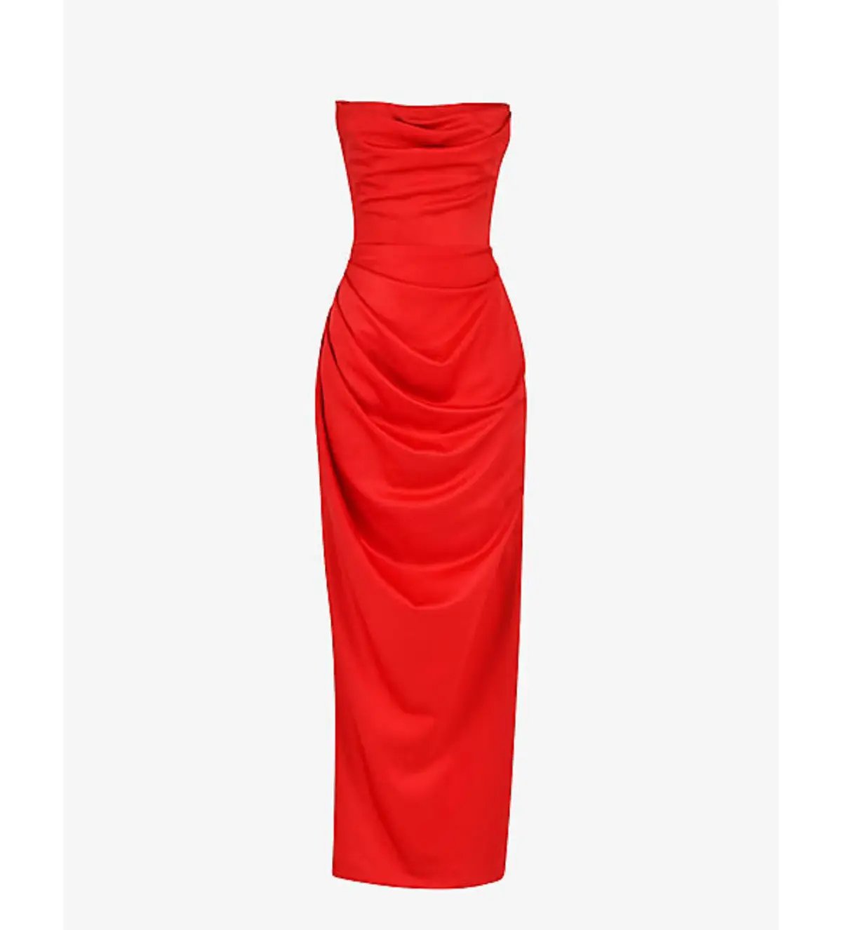 House of CB Adrienne Strapless Corset Maxi Dress Red Size 6 photo 4