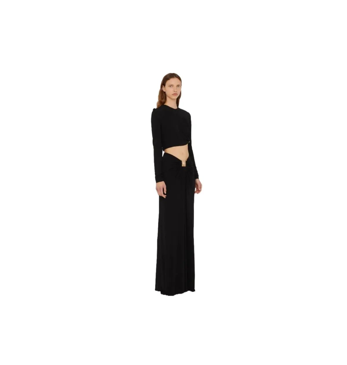 Christopher Esber Bezel Quartz Ruched Skirt Black Size 8 photo 2