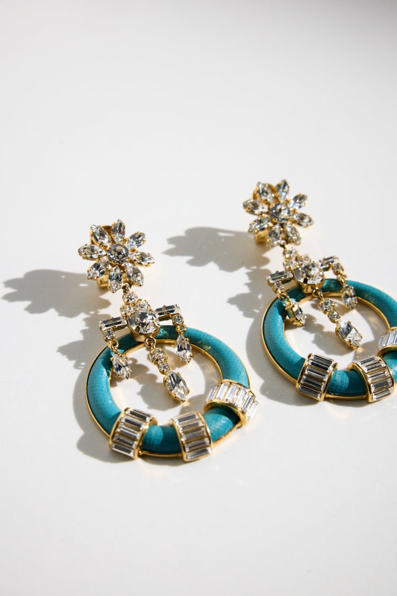 Prada Crystal & Saffiano Earrings photo 4