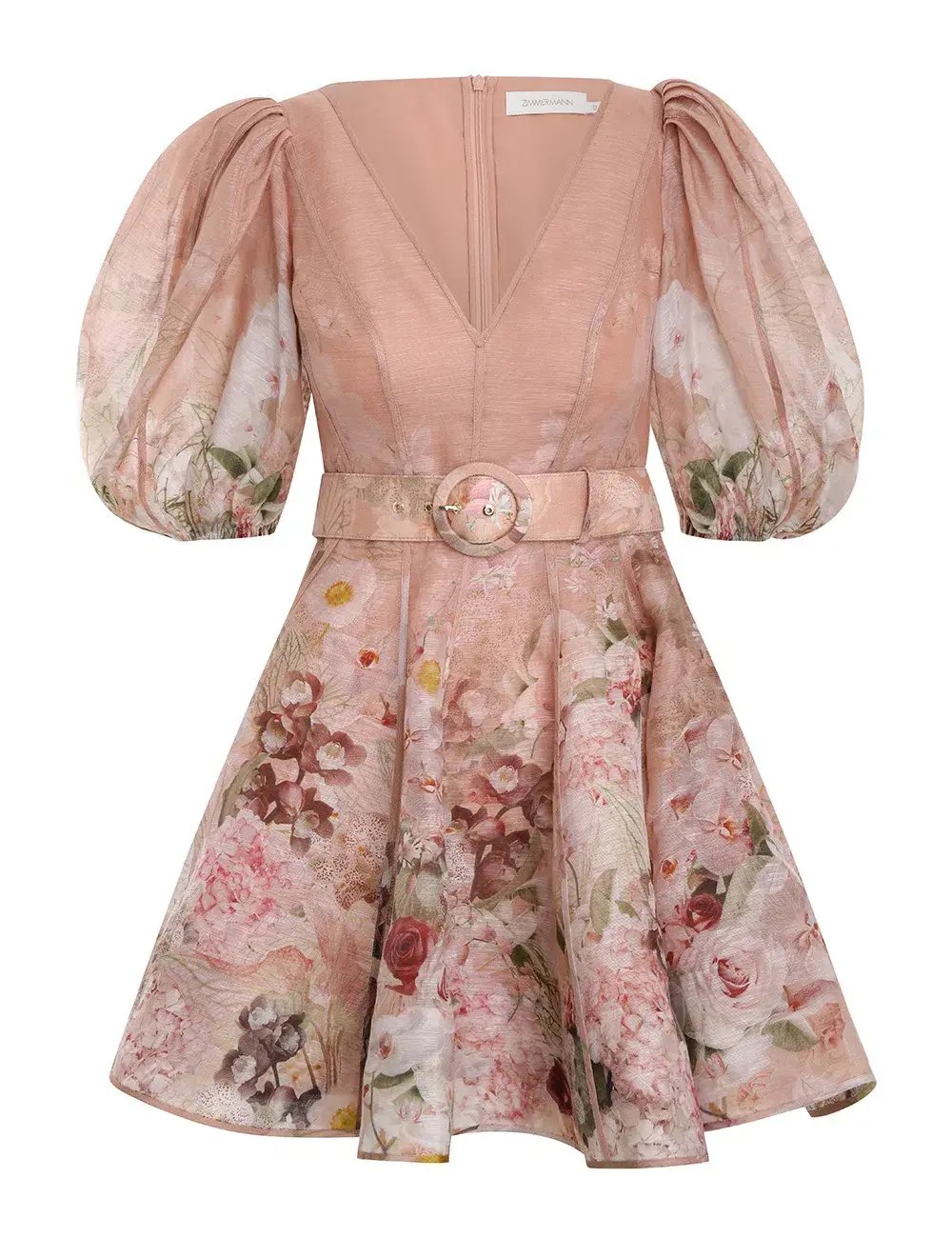 Zimmermann Dancer Puff Sleeve Mini Dress Floral Size 1 / Au 10 photo 7