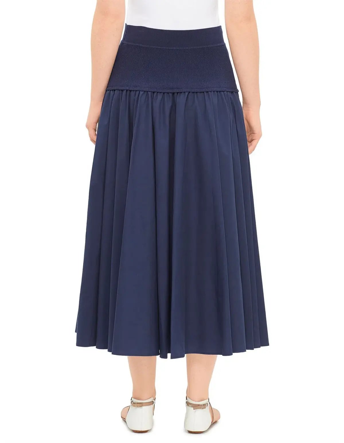 Simkhai Stella Maxi Skirt With Knit Yoke Blue Size 8 photo 3