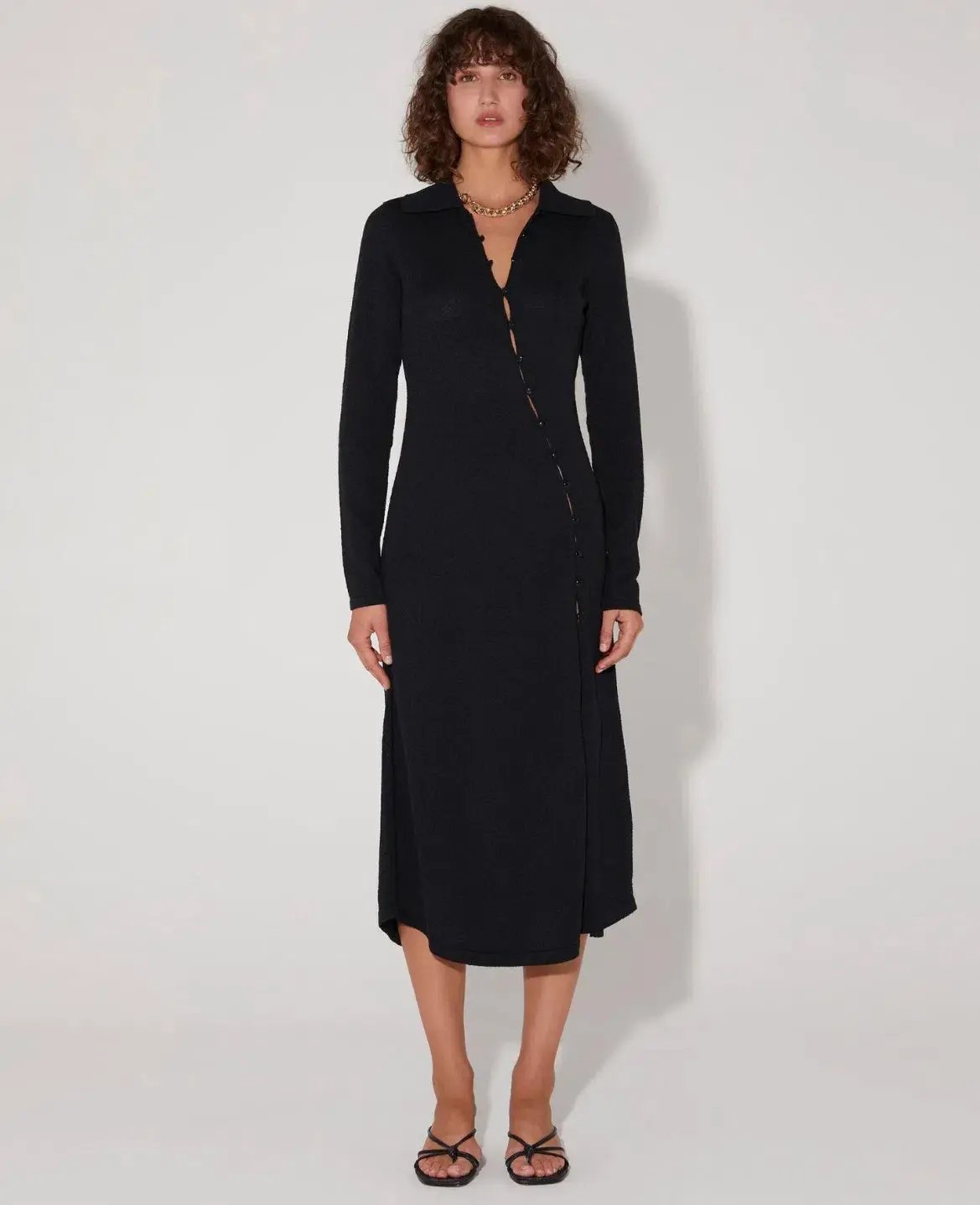 Hansen & Gretel Chandler Knit Midi Dress Black Size XS / Au 6 photo 3
