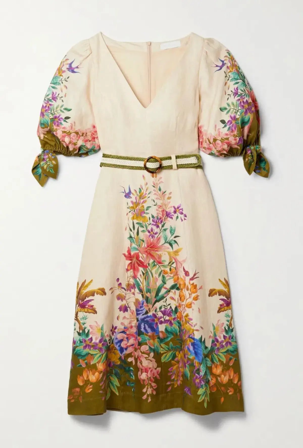 Zimmermann Tropicana Belted Floral-Print Linen Dress photo 5