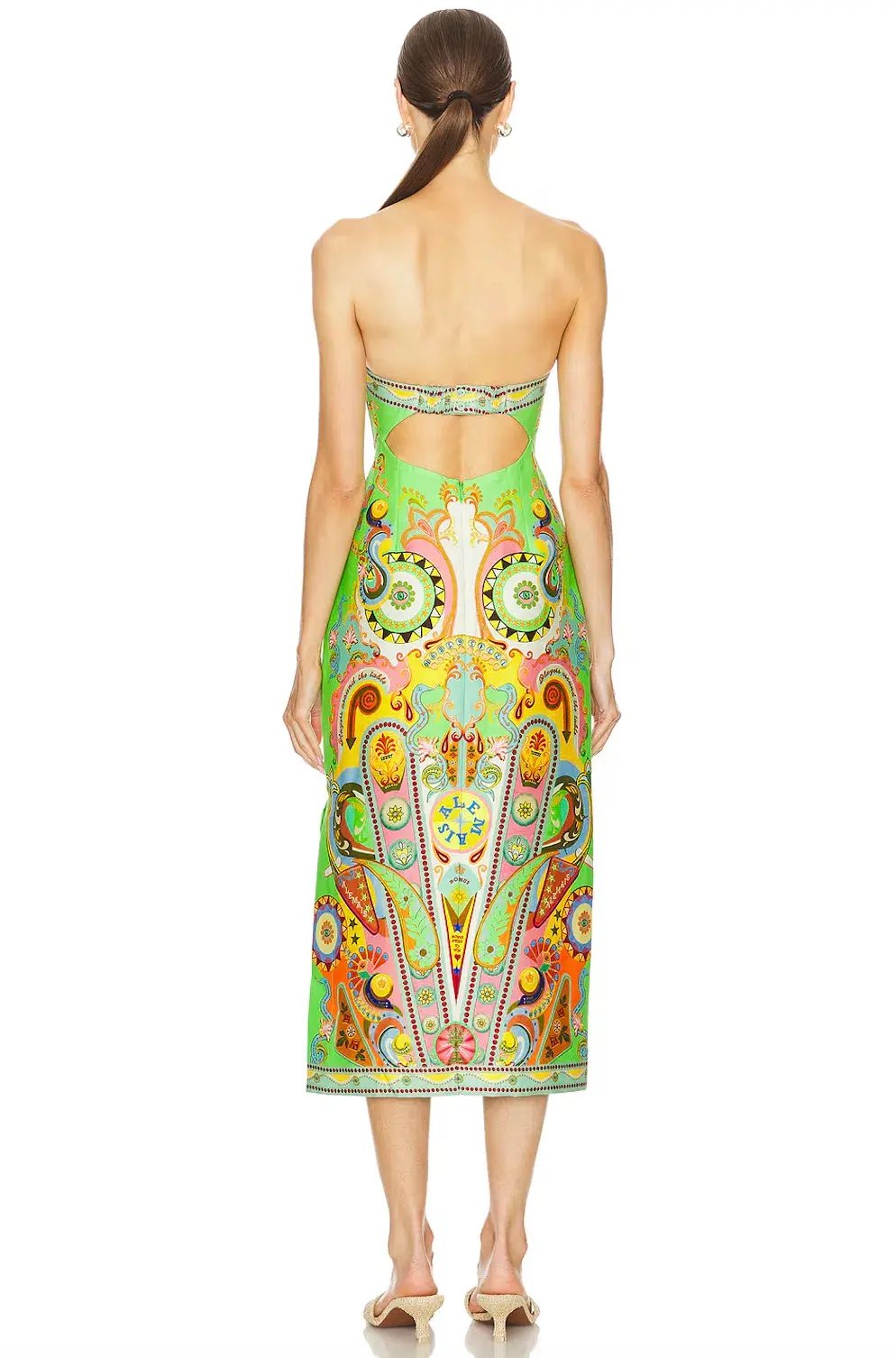 ALÉMAIS  Pinball Bodice Dress Green Size AU 14 photo 5