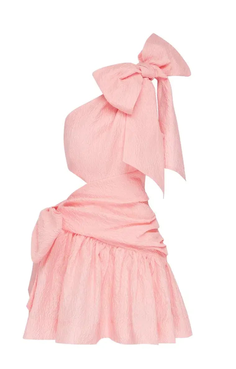 Alemais Aria One-Shoulder Mini Dress Pink Size 10 photo 3