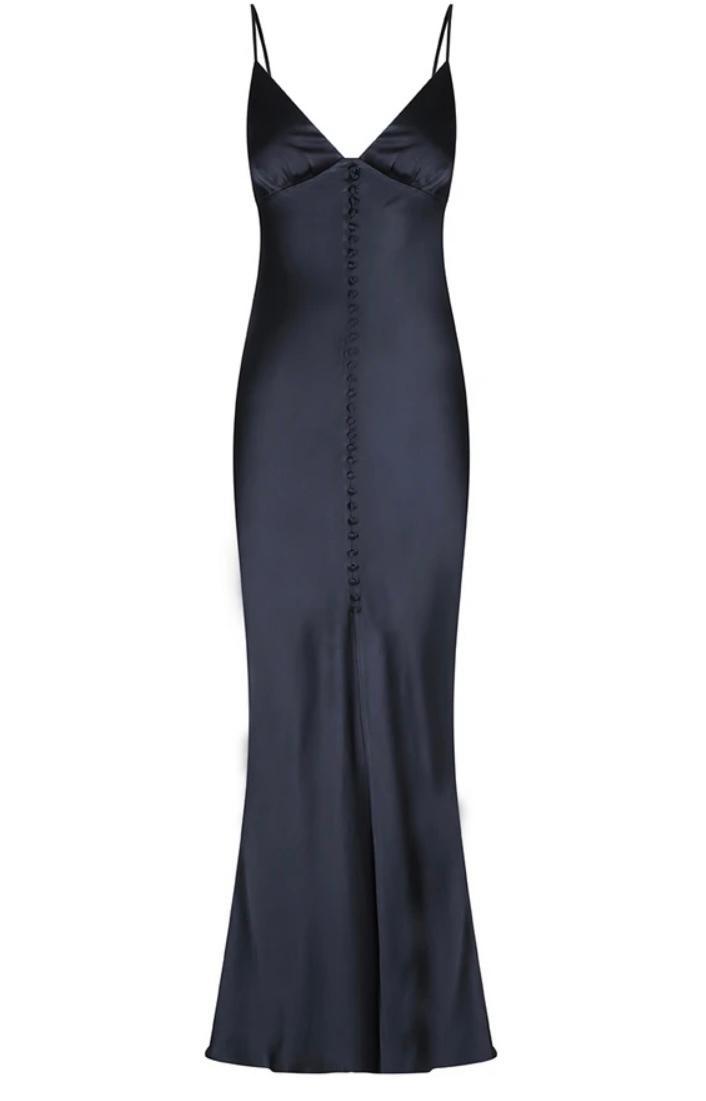 Shona Joy La Lune Bias Slip Dress Navy Size 14 photo 3