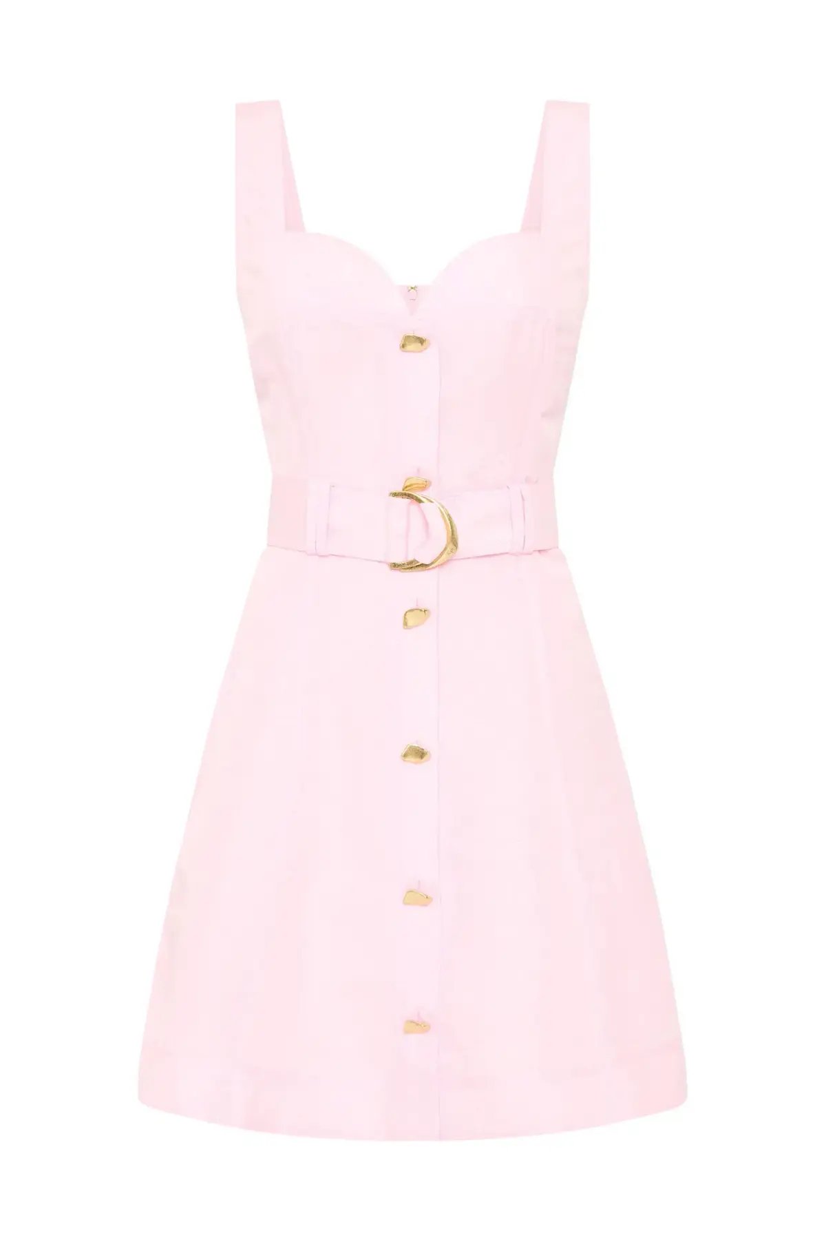Aje Clay Belted Mini Dress / Pastel Pink / Size 16 photo 6