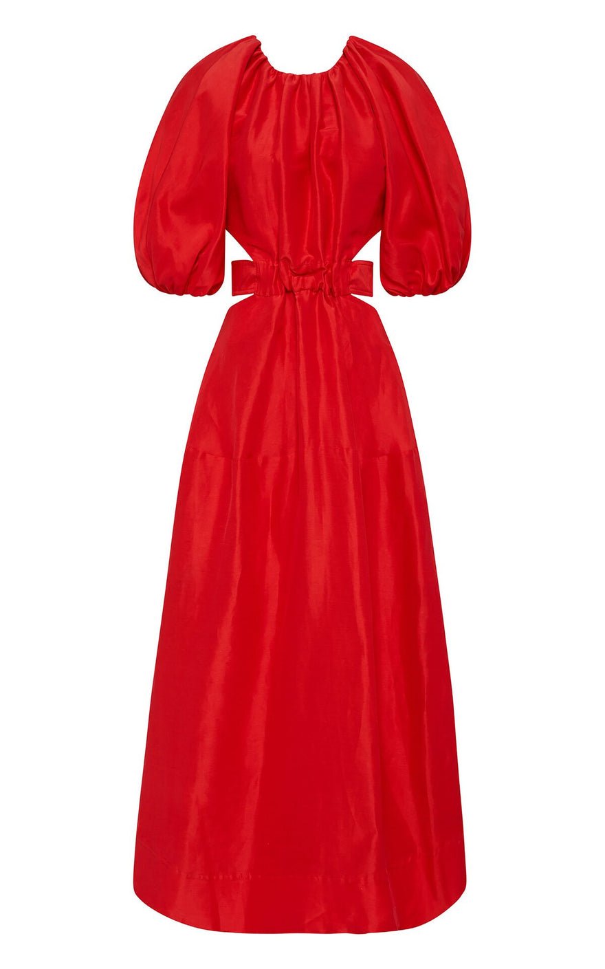 Aje Mimosa Midi Dress - Red photo 3
