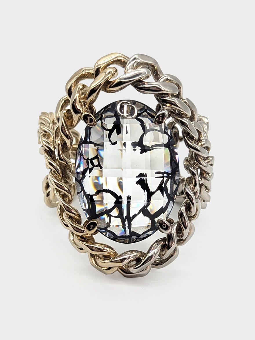 Dior Chain and Crystal cuff bracelet photo 2