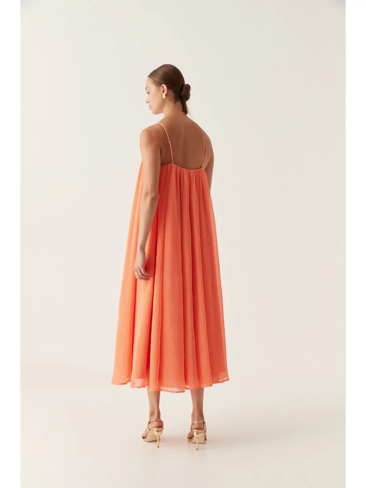 Aje Filigree Sweetheart Midi Dress Sunset Orange Size AU 10 photo 3