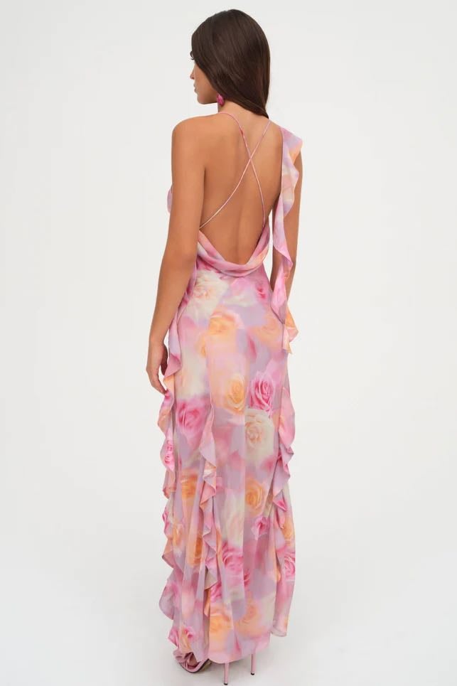 FOR LOVE & LEMONS BEATE MAXI DRESS - PINK photo 4