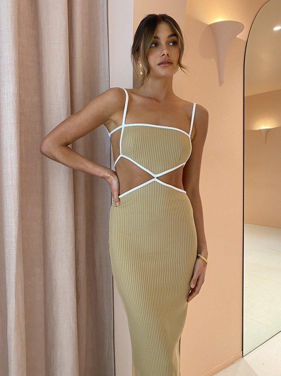Bec and Bridge Coyote Midi Dress Camel Size 10 photo 7