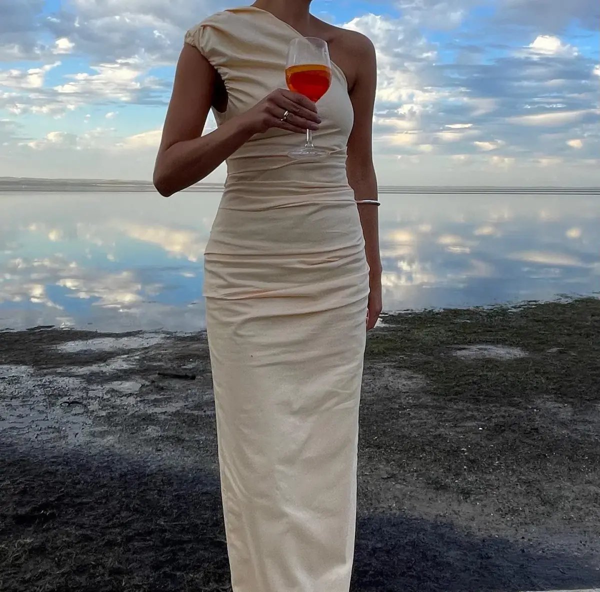 Sir The Label Giacomo Gathered Gown in Butter Size 1 / AU 8 photo 4