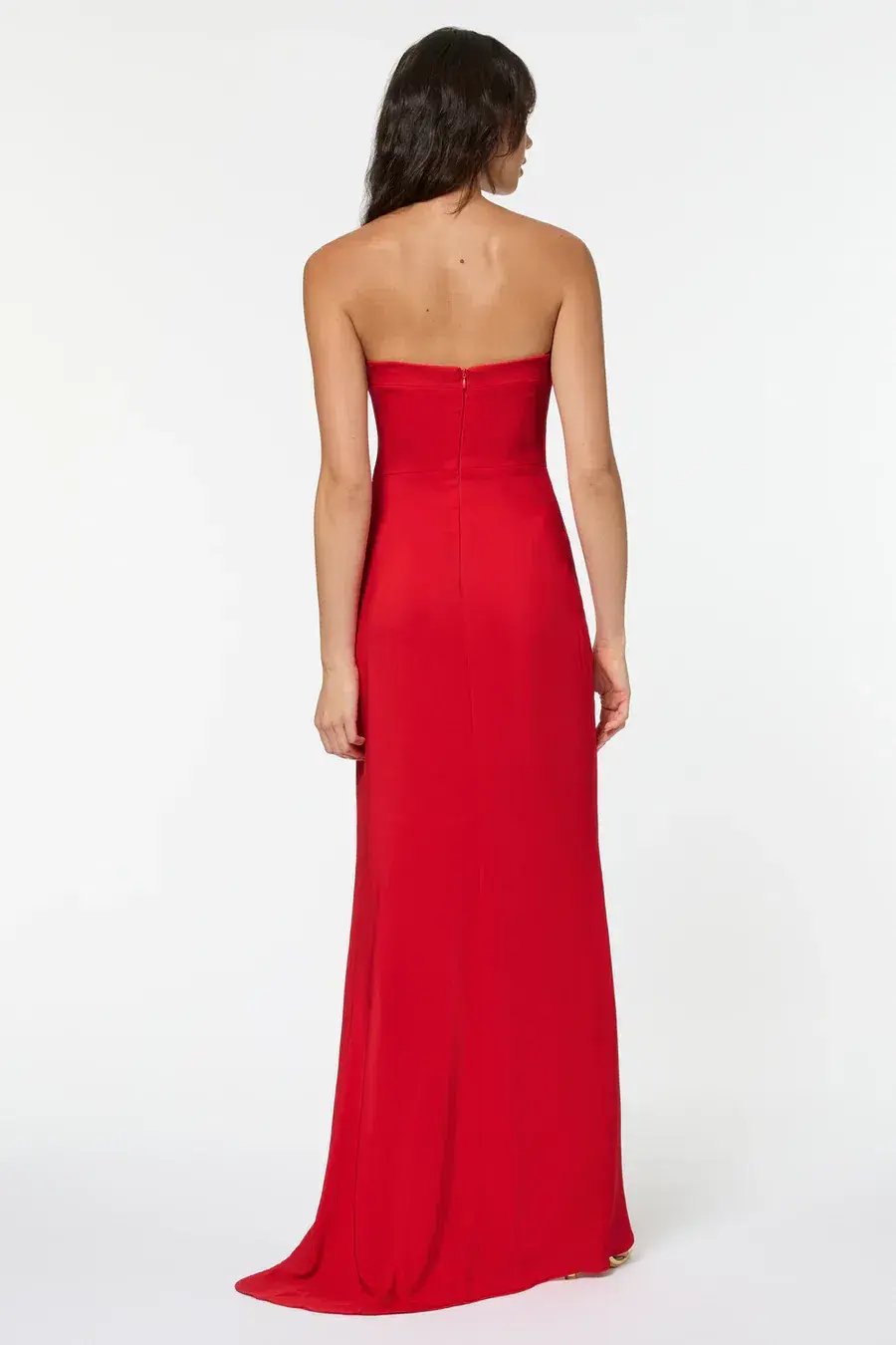 Manning Cartel Asymmetrical Games Strapless Gown Red Size 10 photo 4
