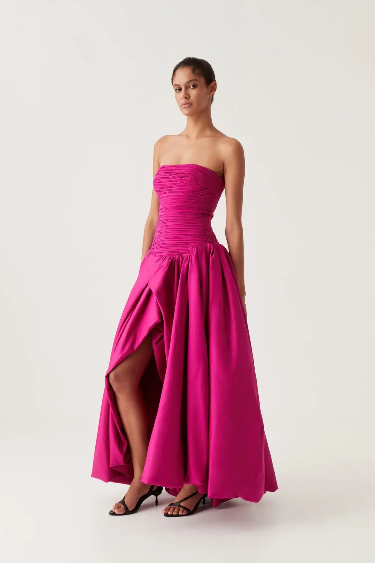 Aje Violette Bubble Hem Maxi Dress Deep Magenta Size 4 photo 2