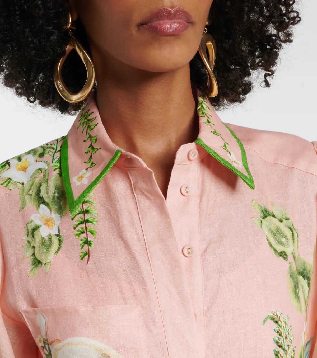 Alemais Papaya Shirt Dress Pink Print Size 10 photo 4