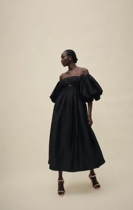 Aje Eugenie Off Shoulder Midi Dress - 14 photo 4