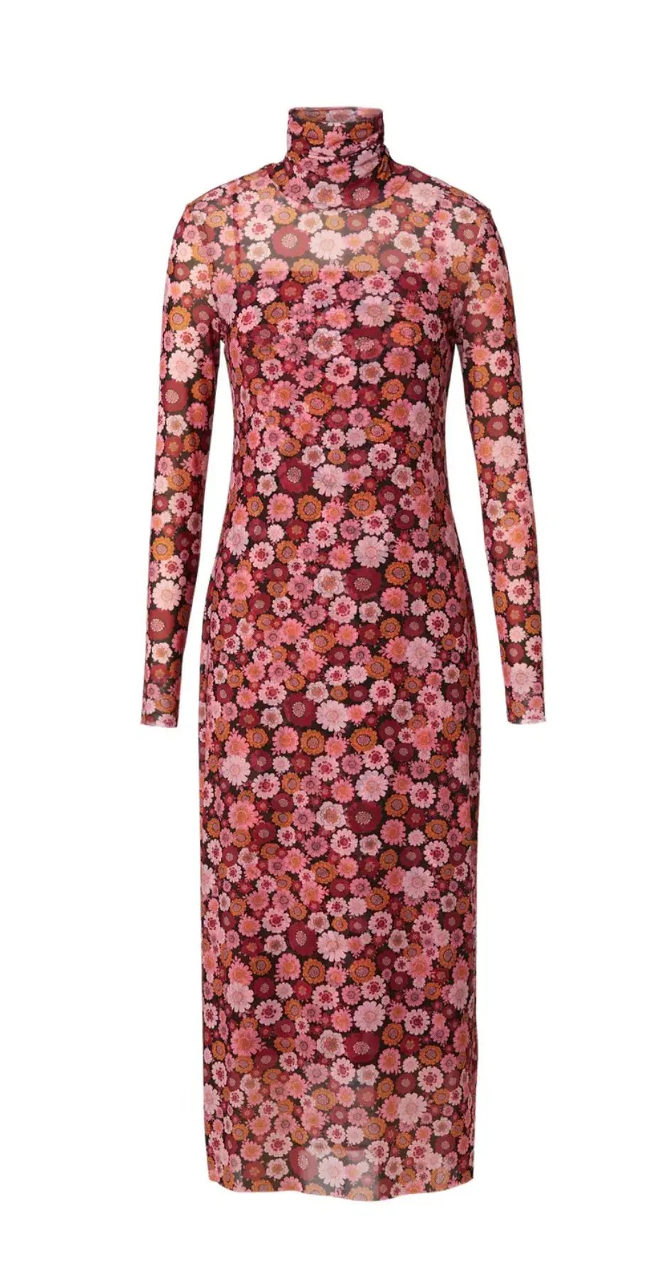 Scanlan Theodore Floral Mesh Dress Pink Size 6 photo 4