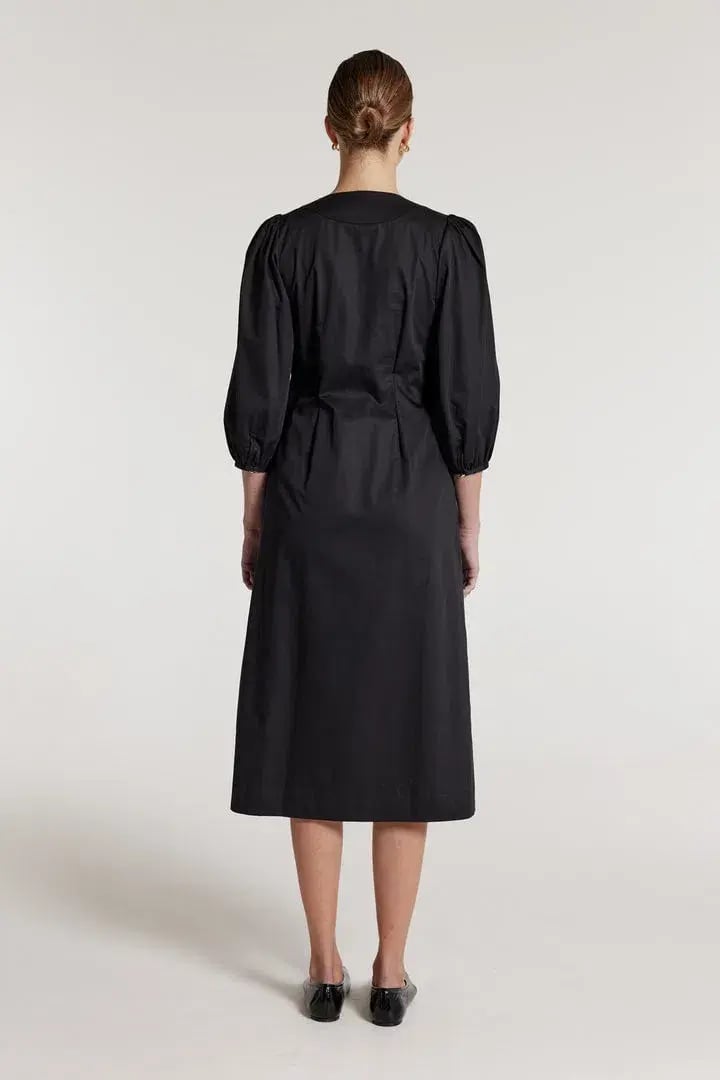 Perri Cutten Eloise Midi Dress Black Size AU 12 photo 4