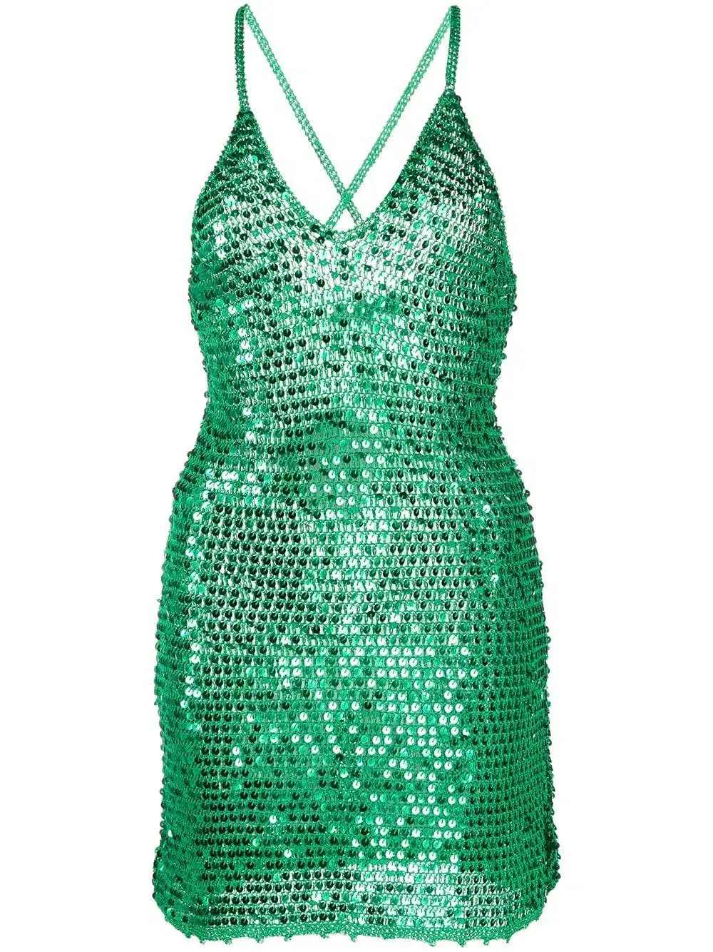 Retrofete Elliana Sequin Mini Dress Green Size S/M / Au 8 photo 4