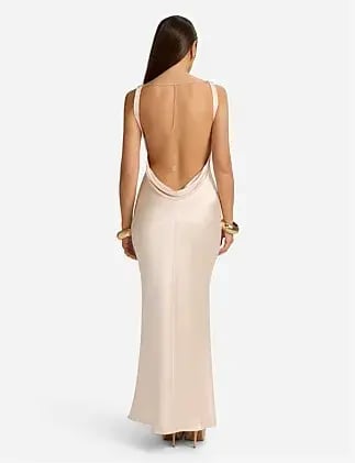 Runaway The Label Samsara Maxi Dress Champagne Size AU 6 photo 3
