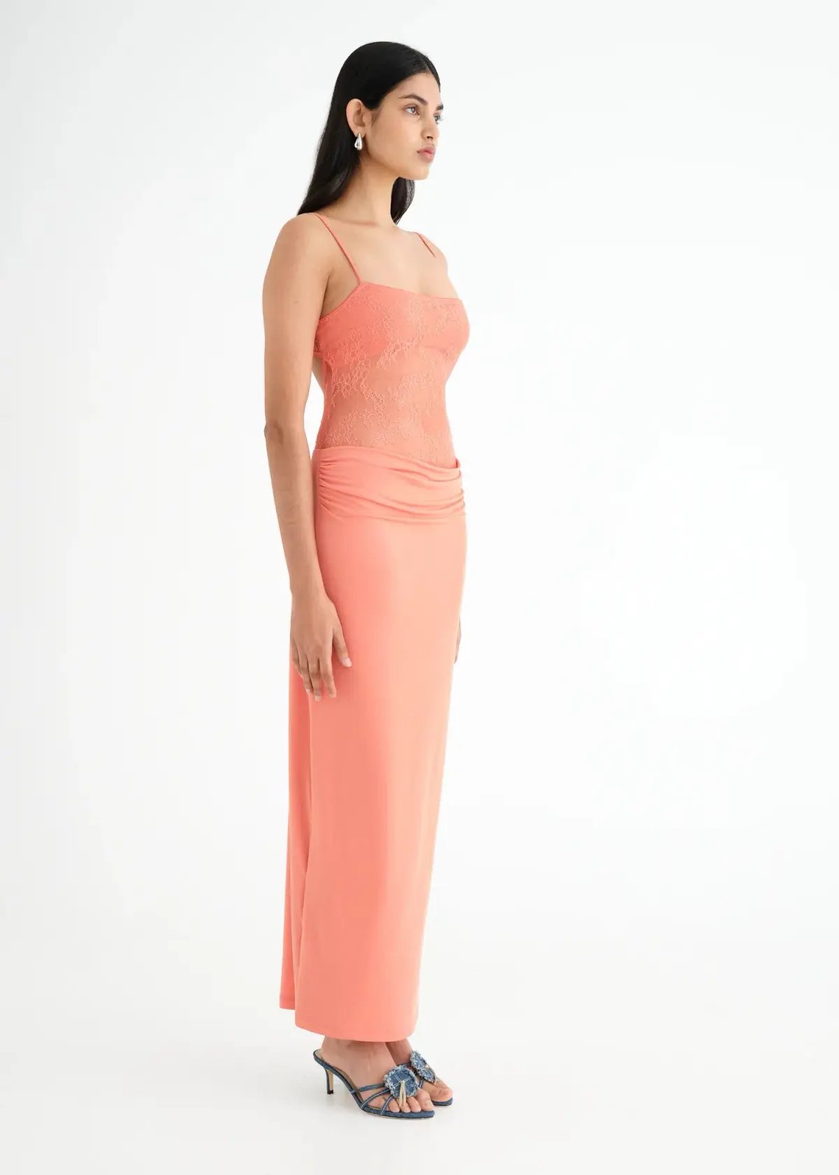 Benni Stefania Maxi Dress Grapefruit Size 6 photo 2