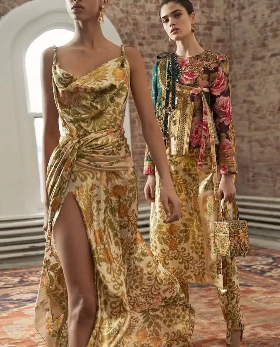 Oscar De La Renta Metallic Lamé Silk-Blend Crepe De Chine Gown Sage Green Size US 6 (AU 10) photo 2