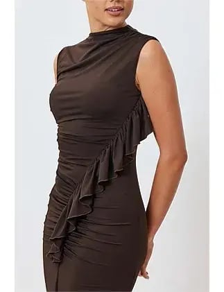 Bianca Bridgett AMARA MAXI DRESS Brown Size 12 photo 4