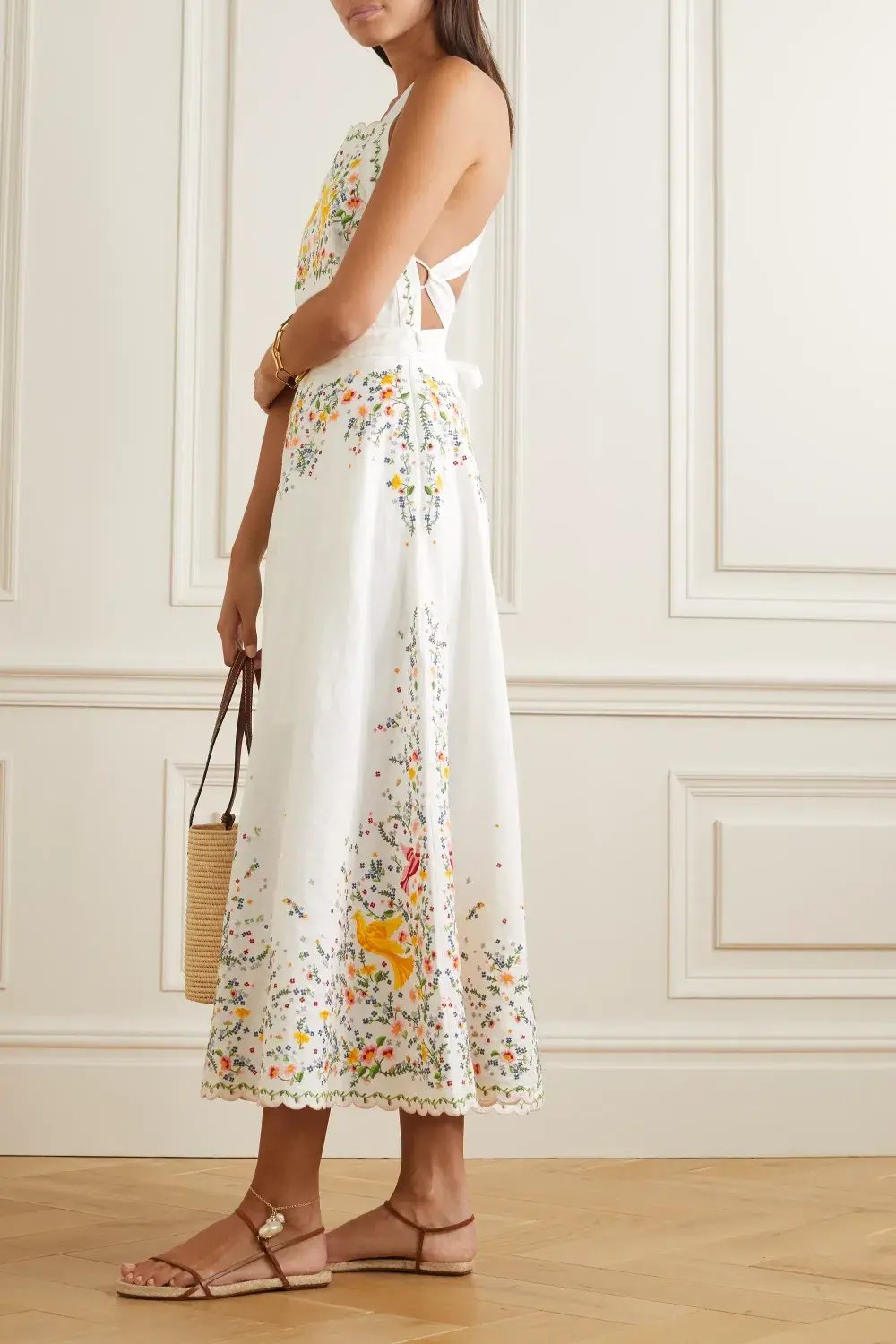 Zimmermann Carnaby Embroidered Dress White Size 2 / AU 12 photo 3