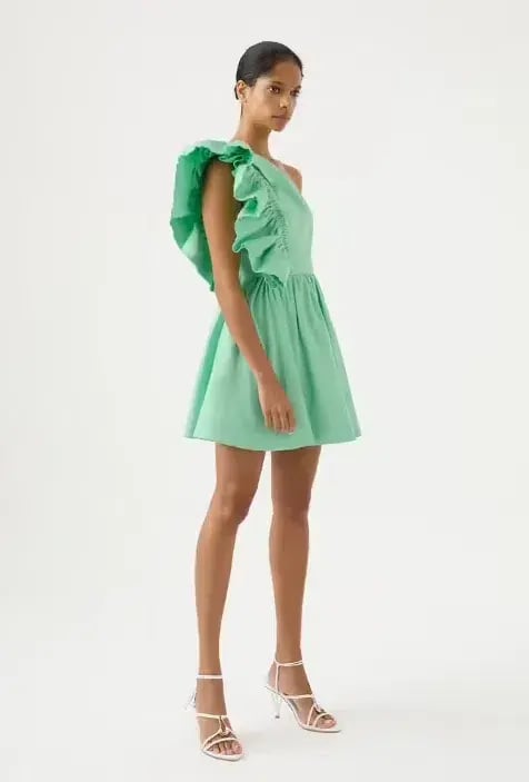 AJE Bonjour Assymetric Mini Dress Green Size AU 8 photo 2