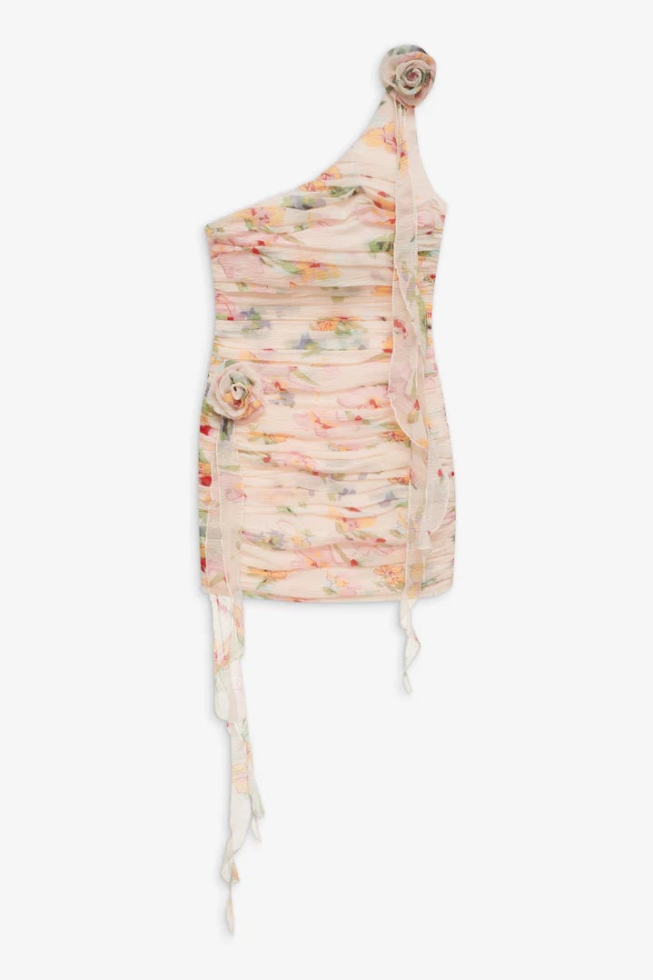 FOR LOVE & LEMONS ABBY ONE SHOULDER MINI DRESS - MULTI photo 7