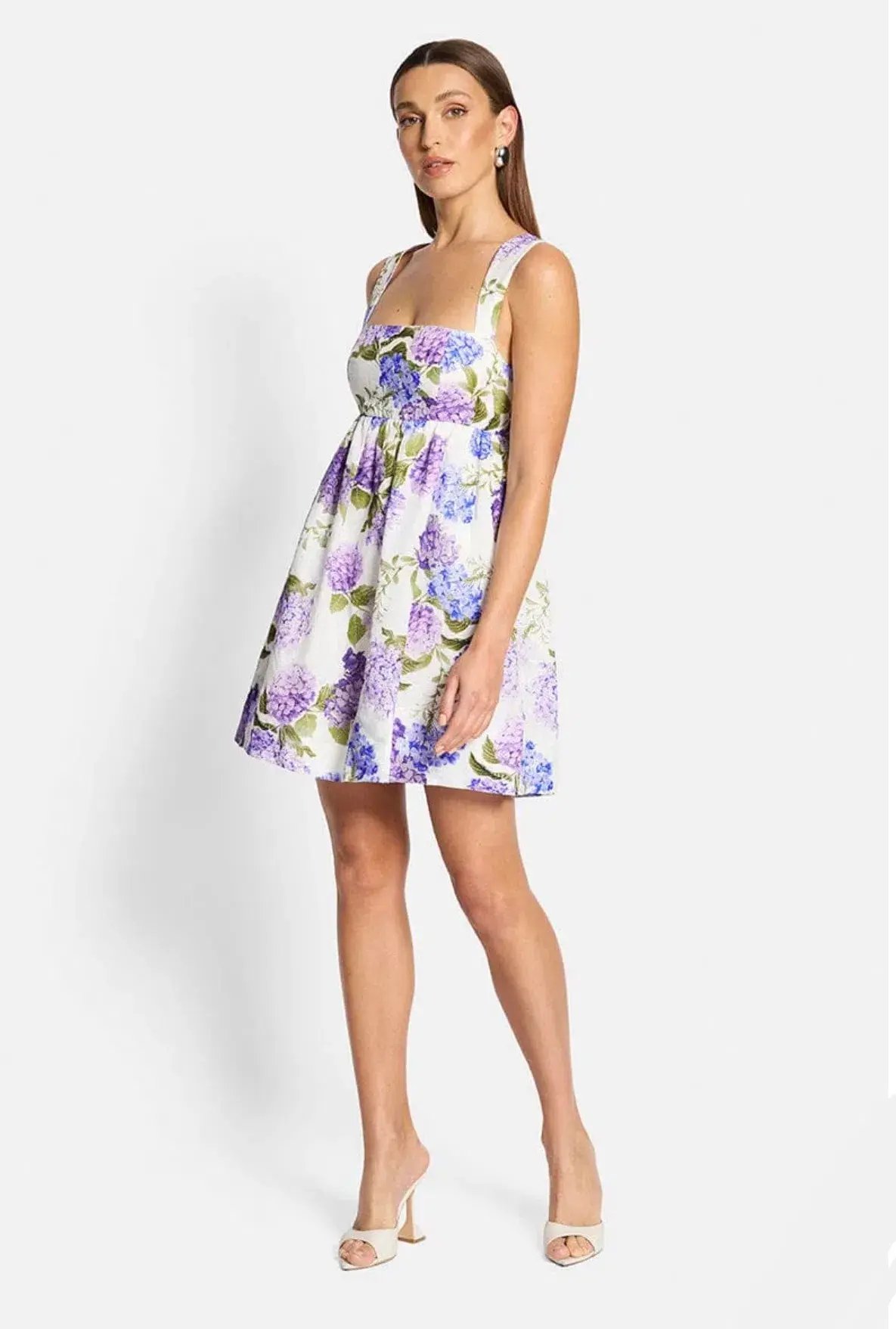Sofia the Label Kaia Open Back Mini Dress Hydrangea Size AU 10 photo 2