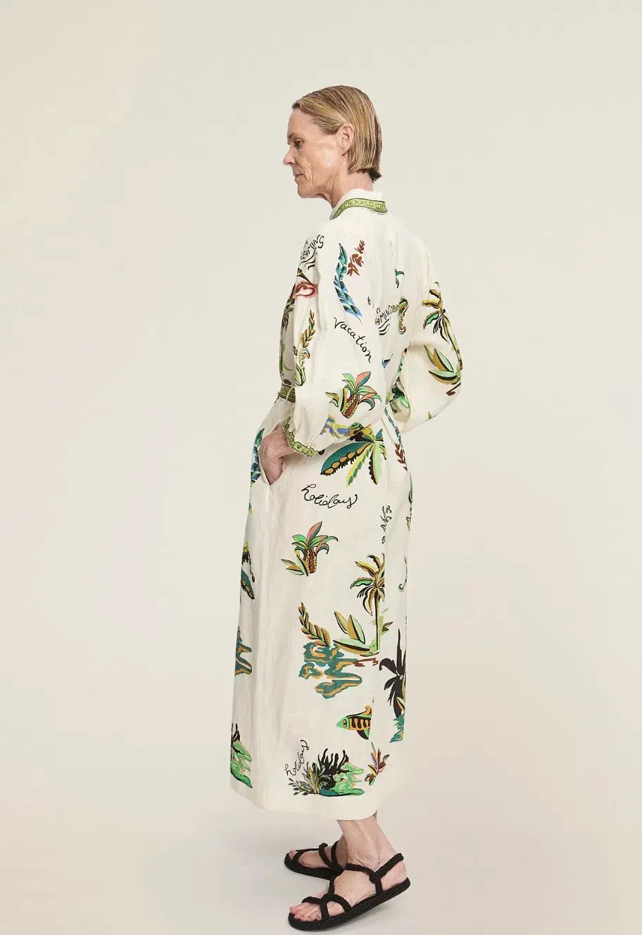 Alémais Day Dream Shirtdress Maxi Dress Print Size 16 photo 5