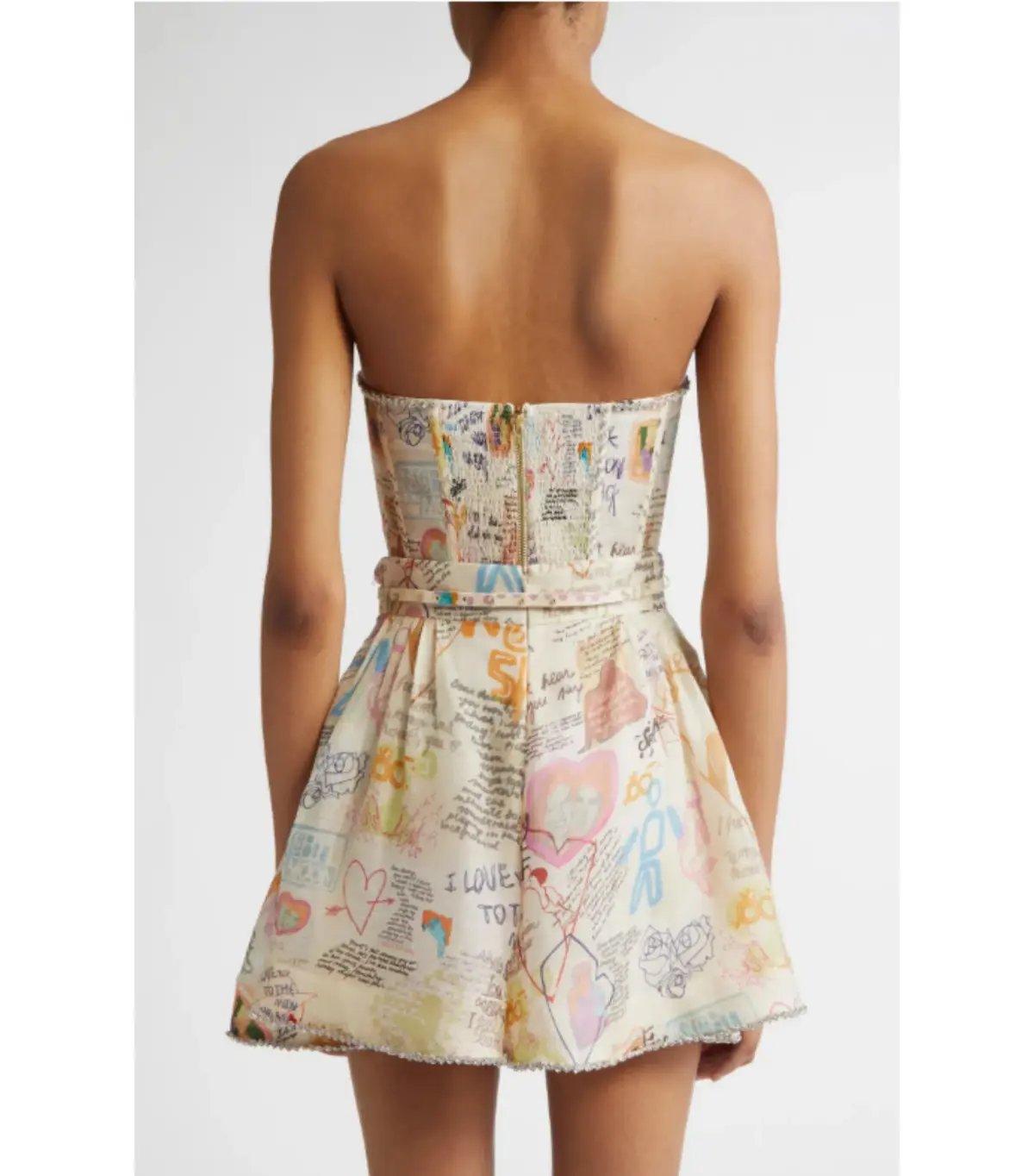 Zimmermann Crush Paneled Bodice and Shorts Set in Dear Diary Print Size 0 / AU 8 photo 3